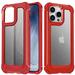 Allytech Heavy Duty Rugged Case for iPhone 12 Pro Max Carbon Fiber Hybrid Flexible TPU+ Hard PC Anti-Scratch Shockproof Military Grade Protection Luxury Back Case for iPhone 12 Pro Max - Red