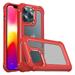 Allytech Heavy Duty Rugged Case for iPhone 15 Pro Carbon Fiber Hybrid Flexible TPU+ Hard PC Anti-Scratch Shockproof Military Grade Protection Luxury Back Case for iPhone 15 Pro - Red