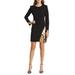 Long Sleeve Sequin Jersey Minidress - Black - Vince Camuto Dresses