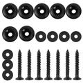 7Pcs Folk Guitar Belt Buckle Guitar Belt Screw Bolt Acoustic Guitar Belt Fixator (Black)