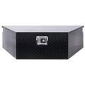 Trailer Tongue Tool Box Aluminum 5 Bar Truck Bed Tool Box with Tread Pattern Truck Tool Box Storage Organizer with Lockable Design Heavy Duty Utility Tool Storage Box