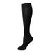 NIUREDLTD Compression Socks For Women Solid Color Knee-High Boot Socks Sports Socks Black L