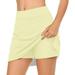 Beppter Clearance Womens Skirt Short Dress Womens Casual Solid Tennis Skirt Yoga Sport Active Skirt Shorts Skirt Beige M