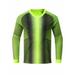 Yeahdor Kids Boys Soccer Goalkeeper Uniform Padded Goalie Shirt Football Training Quick-Dry Tops Long Sleeve T-shirt Fluorescent Green 7-8
