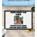 Fußmatte Personalisiert Keine Angst vor Hunde mit Namen & Foto