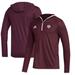 Men's adidas Maroon Texas A&M Aggies Team Issue Long Sleeve Quarter-Zip Hoodie T-Shirt