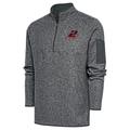 Men's Antigua Heather Gray Austin Cindric Fortune Quarter-Zip Pullover Jacket