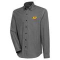 Men's Antigua Black Ryan Blaney Compression Tri-Blend Button-Down Shirt