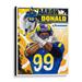 Aaron Donald Los Angeles Rams Unsigned 20" x 24" Canvas Giclee Print - Art by Brian Kong
