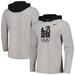 Men's Nike Pewter LA28 Color Block Long Sleeve Hoodie T-Shirt