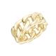 Giorgio Martello Milano - Ring Panzerketten-Design, Silber 925 Ringe Gold Damen