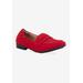 Extra Wide Width Women's Trish Flat by Ros Hommerson in Red Kid Suede (Size 8 WW)