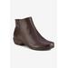 Wide Width Women's Ezra Bootie by Ros Hommerson in Brown Leather (Size 10 1/2 W)