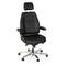 Arbeitsstuhl / Chefsessel 24 HOURS Leder schwarz hjh OFFICE
