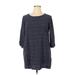 Old Navy Casual Dress - Shift Crew Neck 3/4 sleeves: Blue Color Block Dresses - Women's Size X-Large