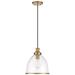 Savoy House Meridian 11" Wide Natural Brass 1-Light Pendant