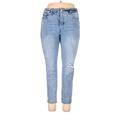 Old Navy Jeans - High Rise Skinny Leg Boyfriend: Blue Bottoms - Women's Size 14 - Light Wash