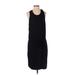 SUNDRY for Evereve Casual Dress - Sheath Scoop Neck Sleeveless: Black Print Dresses - Women's Size 4