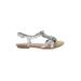 B.O.C Sandals: White Print Shoes - Women's Size 6 - Open Toe