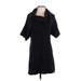 Elle Casual Dress - Shift Cowl Neck Short sleeves: Black Print Dresses - Women's Size Small