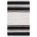 Black/White 72 x 48 x 0.375 in Indoor Area Rug - Dovecove Pierceton Striped Handmade Jute/Sisal/Area Rug in Black/Ivory Cotton/Jute & Sisal | Wayfair