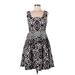 Eva Mendes by New York & Company Casual Dress - A-Line Square Sleeveless: Black Dresses - Women's Size 6
