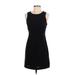 Banana Republic Factory Store Casual Dress - Sheath Crew Neck Sleeveless: Black Print Dresses - Women's Size 0 Petite