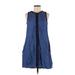 Max Jeans Casual Dress - Shift: Blue Dresses - Women's Size Medium