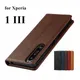 Leather case For Sony Xperia 1 III Flip case card holder Holster Magnetic attraction Cover Case for