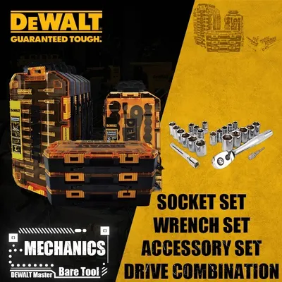 DEWALT Drive Combination Socket Wrench Accessory Set Power Tool Accessories Automotive Hand Tools