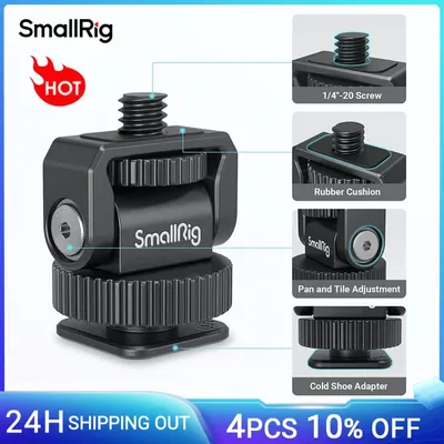 SmallRig Universal Mini Cold Shoe auf 1/4"-20 Schraubenadapter für Kamera, Telefonkäfig, LED-Videolicht, kompakt und tragbar – 3577