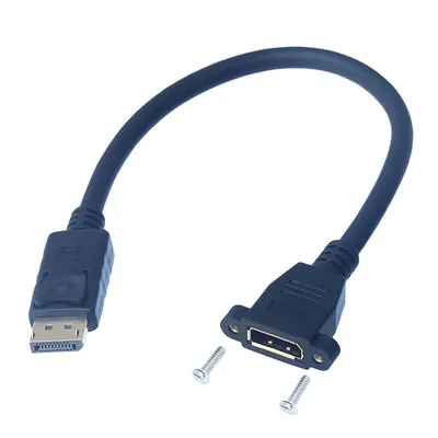 V 1,2 4K x 2K DP männlich zu weiblich M/F displayport stecker auf displayport buchse panel mount