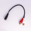 Universal 3.5mm Stereo Audio Female Connector Jack To 2 RCA Female Socket To Headphone 3.5 Y Adapter