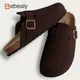 Bebealy Fashion Clogs For Women Sandals Suede Cork Insole Mules House Slippers Female Unisex Classic