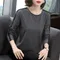 Long Sleeve Tees Shirt Women Fleece Thicken Plus Size Tops Casual Female Clothing Ladies Loose Round