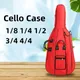 Soft Cello Case 4/4 3/4 1/2 1/4 1/8 Bass Violoncello Violin Box Backpack Waterproof Canvas More