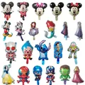 50Pcs Mini Cartoon Disney Balloons Mickey Minnie Spiderman Princess Foil Balloons Baby Shower