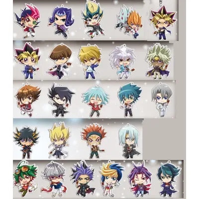 Anime Yu-Gi-Oh! Schlüsselbund Spiel Yu Gi Oh YuGiOh Yugi Muto Seto Kaiba Yuya Sakaki Yusaku Fujiki Yusei Fudo Schlüsselring Anhänger Geschenk Image