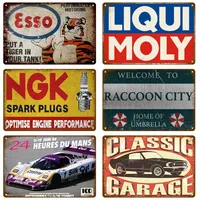 Autoteile Zeichen Retro Dekor Vintage Zinn Zeichen Metall Poster für Garage Werkstatt Autoteile