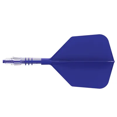 Cuesoul Rost T19 Carbon integrierte Darts chaft und Flug Big Wing Form-dunkelblauer Flug mit blauem Schaft Image