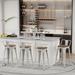 Bar Stools With Back set of 4 Industrial Metal Barstools with Wooden Seats