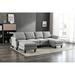 U-shape Sectional Sofa Polyester Fabric 4 Seater Sofa Lounge Chaise Living Room Couch with Ottoman Included