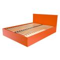 Lit coffre 2 places en bois avec tête de lit 140x190 Orange