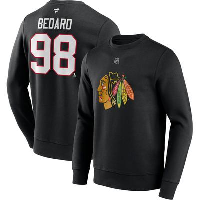 Chicago Blackhawks Fanatics Branded Name & Number Sweatshirt - Connor Bedard - Herren Image