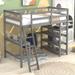 Twin Loft Bed with desk,ladder,shelves