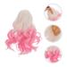 Doll Wig Air Pear Flower Roman Roll Night Loli High Temperature Silk Wig Decoration Scorpion Long Curly Hair for Three Points Doll 8-9inch (White)