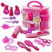 Pretend Play Makeup Set Girls Hair Styling Set Including Hair Dryer Comb Curler Beauty Hair Styling Toy Princess Cosmetic Toys