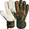 REUSCH Torwarthandschuhe Attrakt Grip Finger Support, Größe 8 in desert green / shocking orange