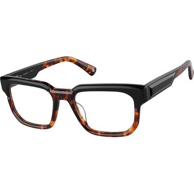 Zenni Rectangle Prescription Glasses Tortoiseshell Plastic Full Rim Frame