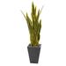 Silk Plant Nearly Natural 4.5 Sansevieria Artificial Plant in Slate Planter